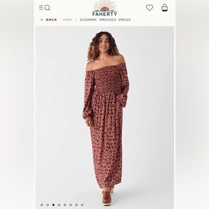 NWT Faherty Susanna Smocked Dress